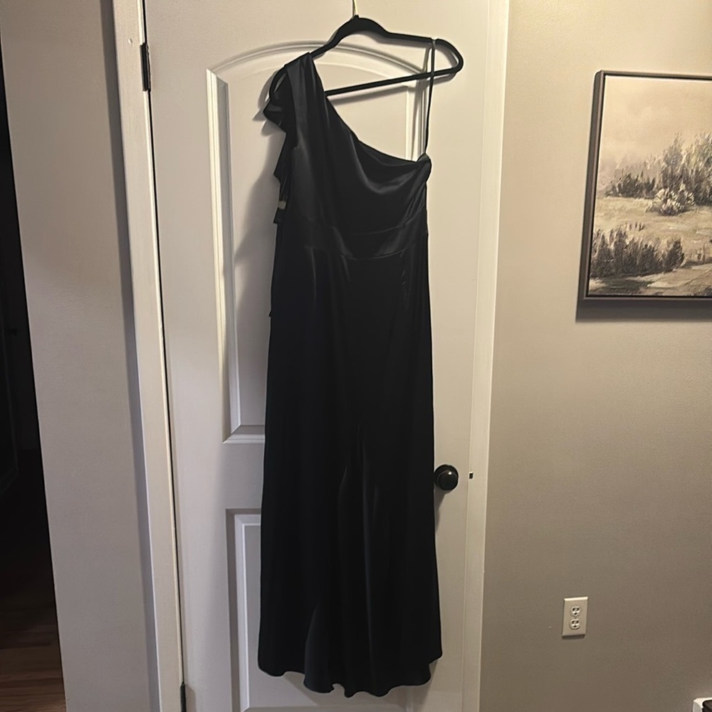 NWT Elegant Black Tahari Real Silk Evening Prom Wedding Guest Dress